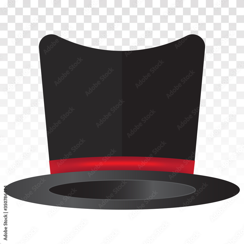 Magic top hat or magician costumes flat vector icons for apps and ...