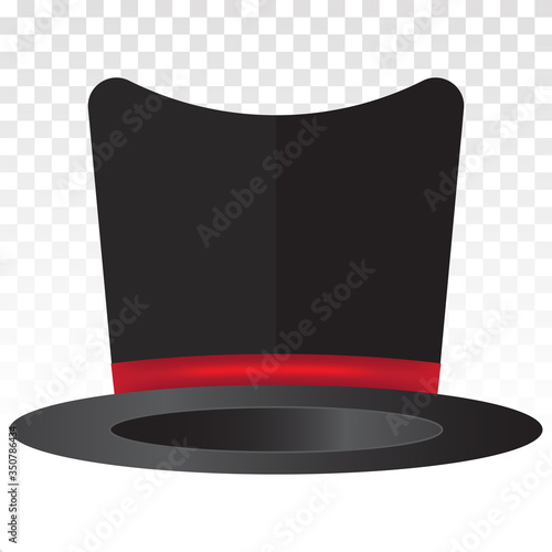 Magic top hat or magician costumes flat vector icons for apps and websites