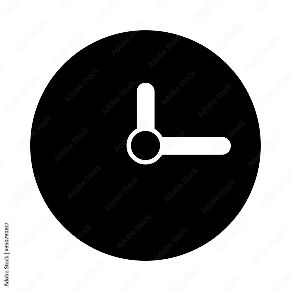 Isolated clock silhouette style icon vector design Isolated clock silhouette style icon vector design