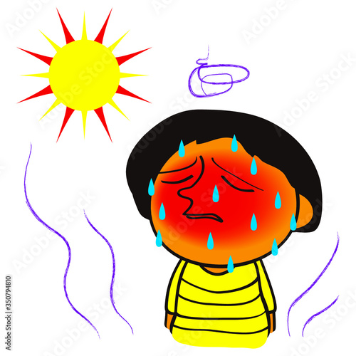 熱中症になっている人物