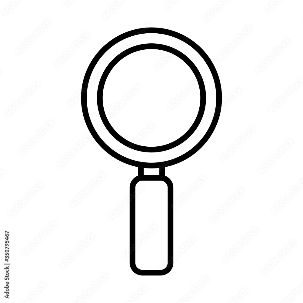 Isolated lupe line style icon vector design Isolated lupe line style icon vector design