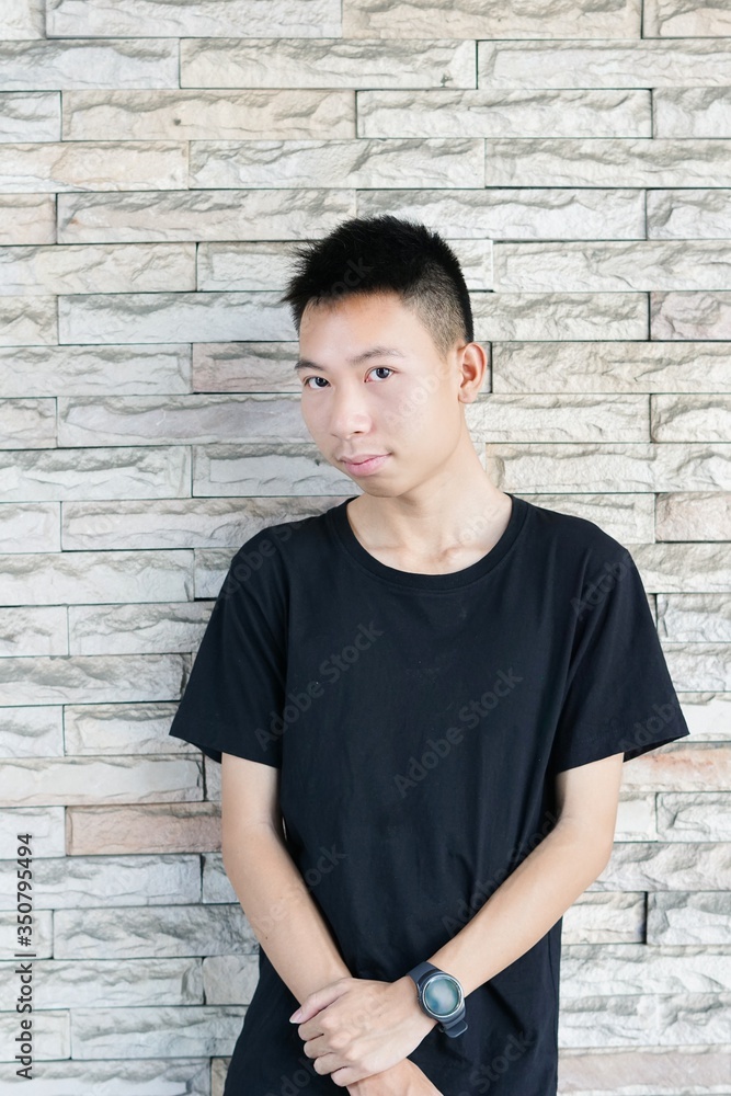 Fototapeta premium close up young man in Bangkok Thailand