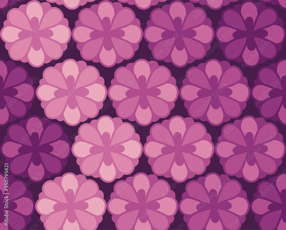 Seamless repeating pattern of flowers Seamless repeating pattern of flowers