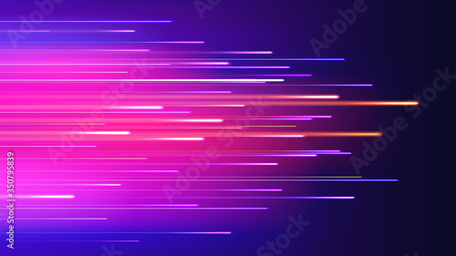 Speed movement neon abstract vector background