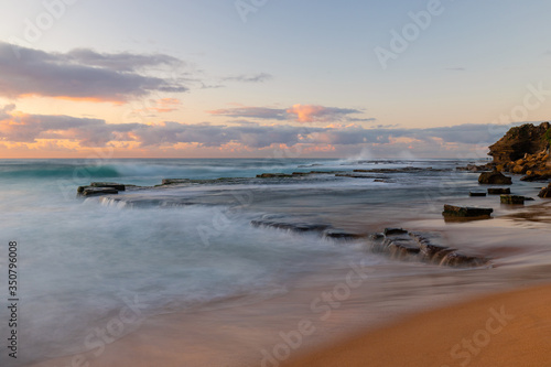 Cloudy morning seascape view at Turimetta Beach, Sydney, Australia. © AlexandraDaryl