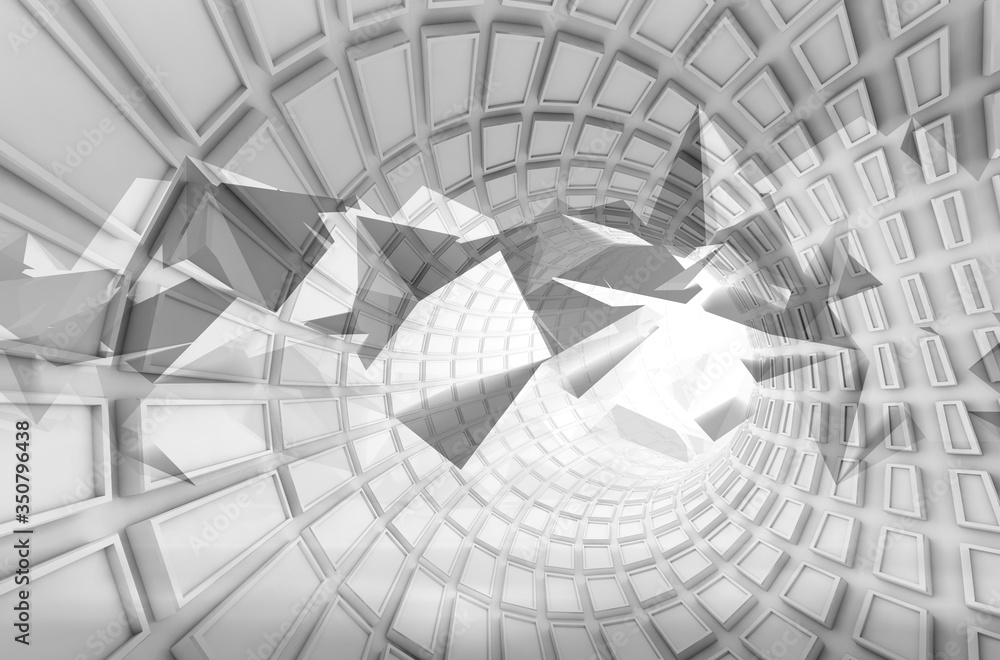 Fototapeta Digital tunnel, 3d rendering illustration
