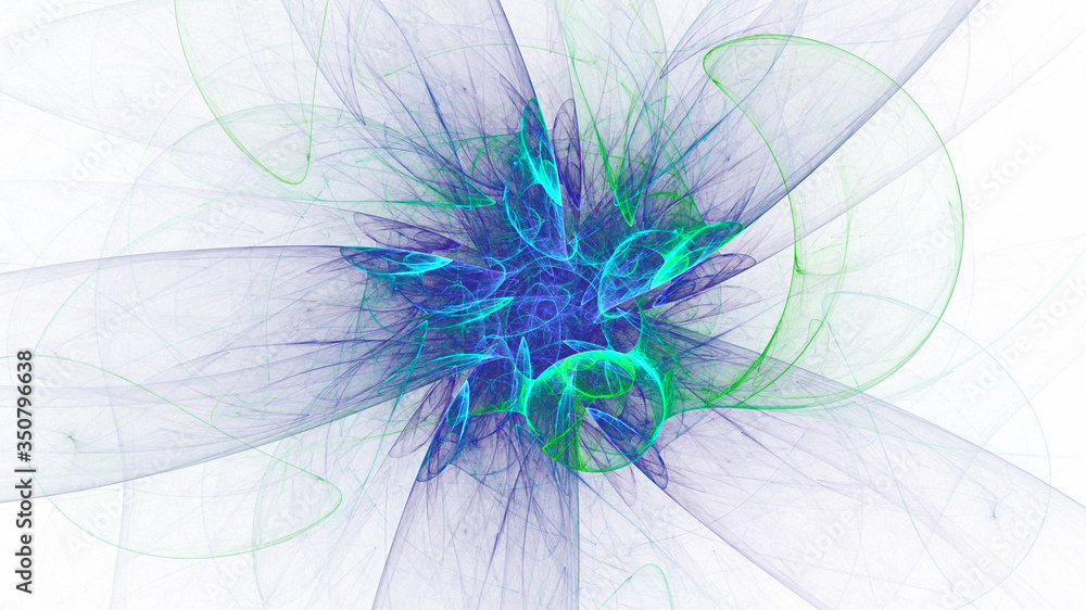 3D rendering abstract white fractal light background 3D rendering abstract white fractal light background
