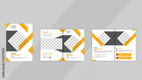 Brochure design with cover page for company profile, annual report, brochures, flyers, presentations, leaflet, magazine, book .and a4 size scale for editable.