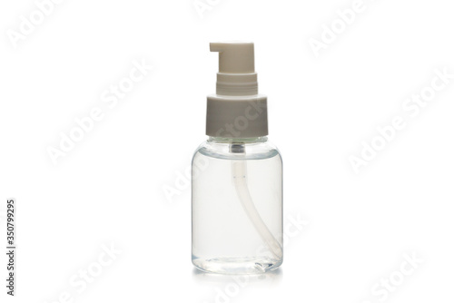 Alcohol sanitizer hand gel for cleaning hand.