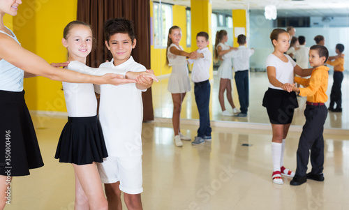 Children dancing pair dance