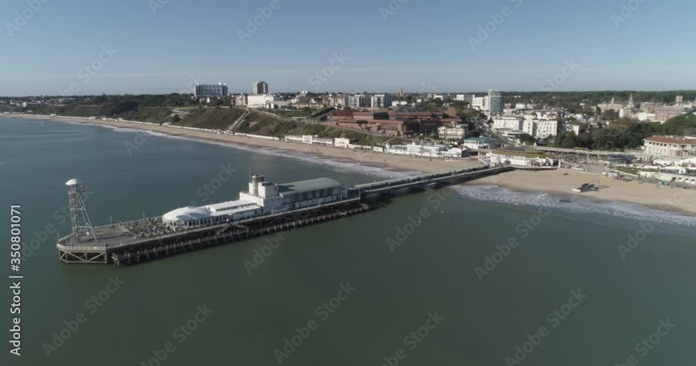 Bournemouth Pier side on panning view showing scale of structure Bournemouth Pier side on panning view showing scale of structure