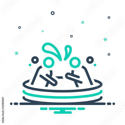 Mix icon for swim bathe 
