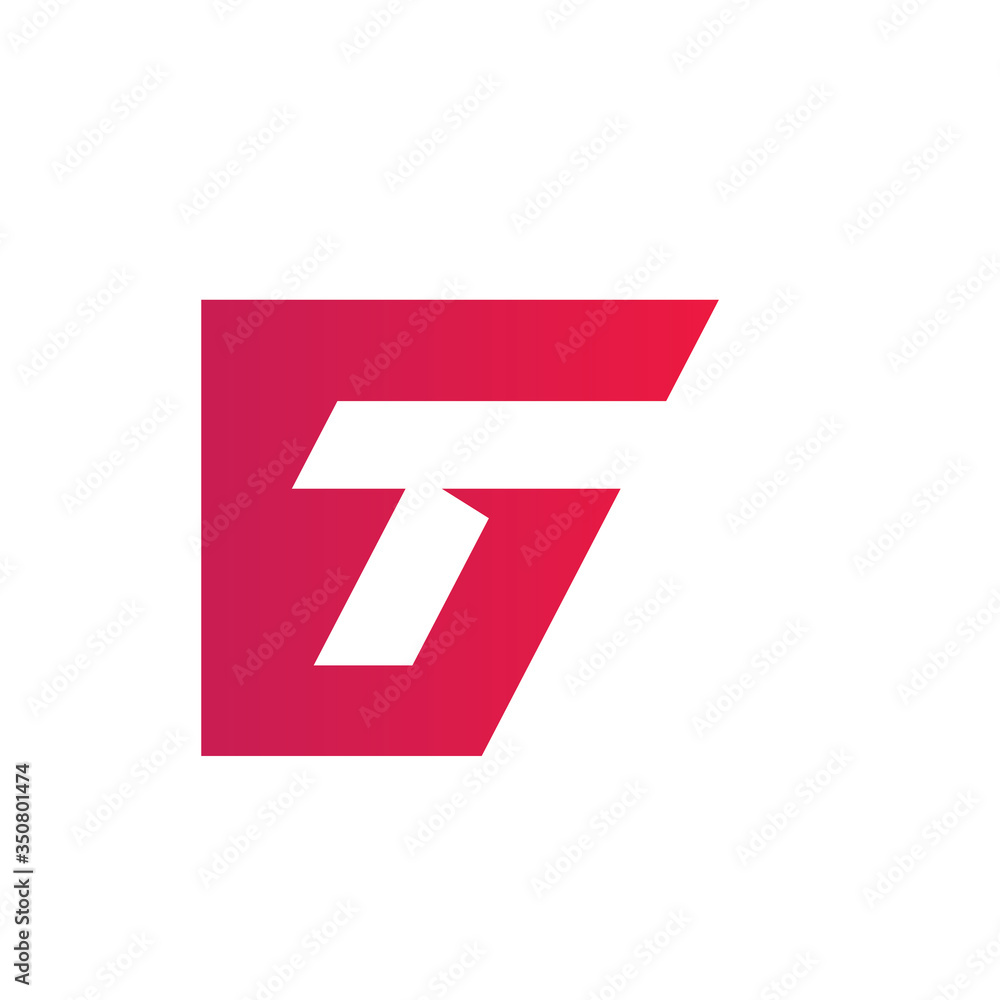 Letter GT flat logo Letter GT flat logo