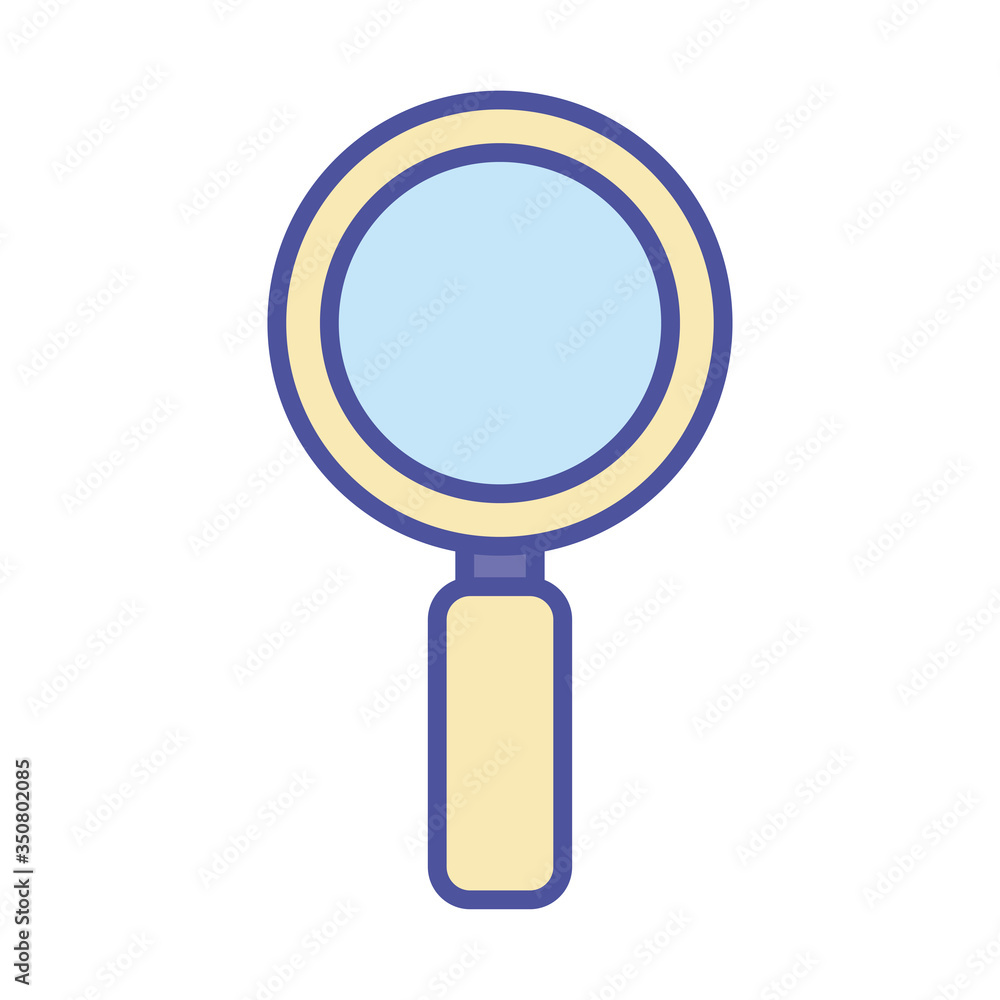 Isolated lupe line and fill style icon vector design Isolated lupe line and fill style icon vector design