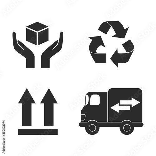 Delivery icon set vector illustration design isolated