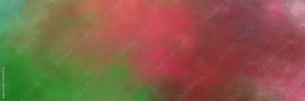 beautiful abstract painting background graphic with pastel brown, forest green and indian red colors and space for text or image. can be used as horizontal background texture
