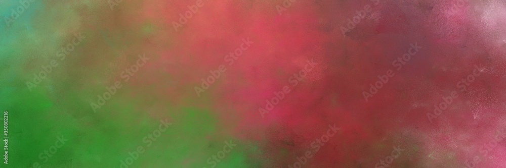 Fototapeta premium beautiful abstract painting background graphic with pastel brown, forest green and indian red colors and space for text or image. can be used as horizontal background texture