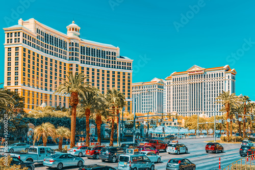 Main street of Las Vegas is the Strip. Casino, hotel and resort Bellagio. © BRIAN_KINNEY