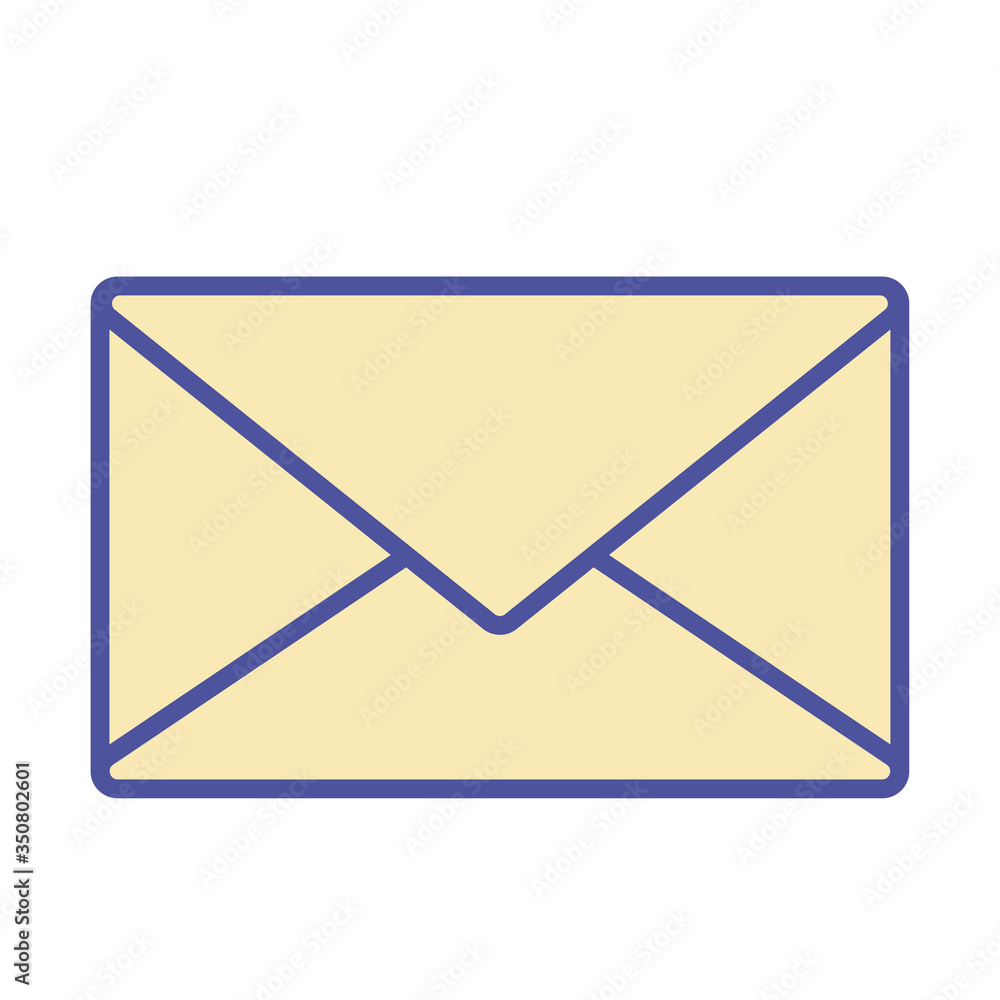 Envelope message line and fill style icon vector design Envelope message line and fill style icon vector design