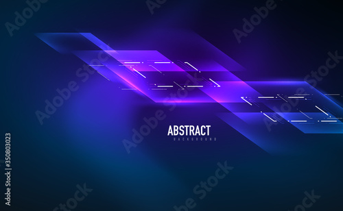 Dynamic neon shiny abstract background. Trendy abstract layout template for business or technology presentation, internet poster or web brochure cover, wallpaper