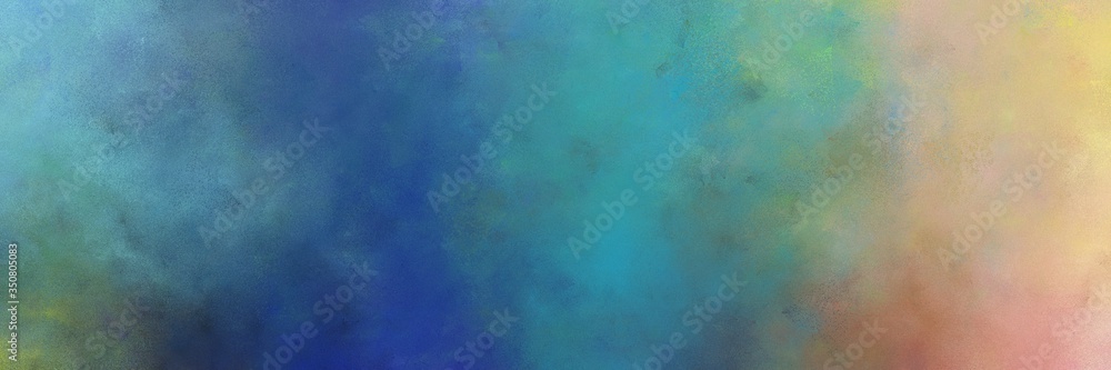 beautiful teal blue, tan and gray gray colored vintage abstract painted background with space for text or image. can be used as horizontal background texture beautiful teal blue, tan and gray gray colored vintage abstract painted background with space for text or image. can be used as horizontal background texture