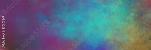 beautiful abstract painting background graphic with dim gray and medium aqua marine colors and space for text or image. can be used as horizontal background graphic