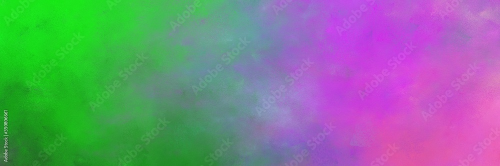 beautiful vintage abstract painted background with sea green, medium orchid and medium purple colors and space for text or image. can be used as horizontal background graphic