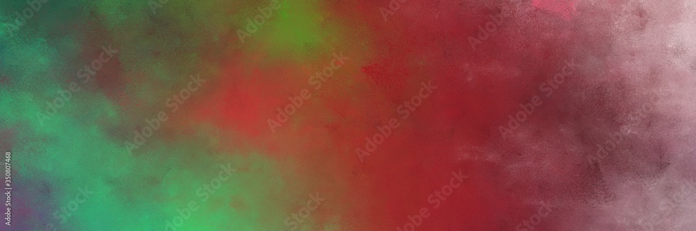 beautiful abstract painting background texture with brown, sea green and dark sea green colors and space for text or image. can be used as header or banner