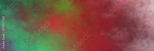 beautiful abstract painting background texture with brown, sea green and dark sea green colors and space for text or image. can be used as header or banner © Eigens
