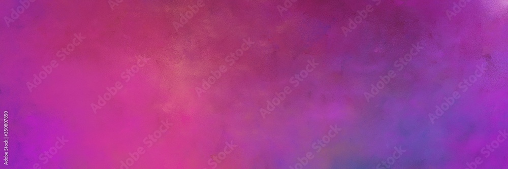 beautiful abstract painting background graphic with mulberry , dark slate blue and medium orchid colors and space for text or image. can be used as horizontal header or banner orientation