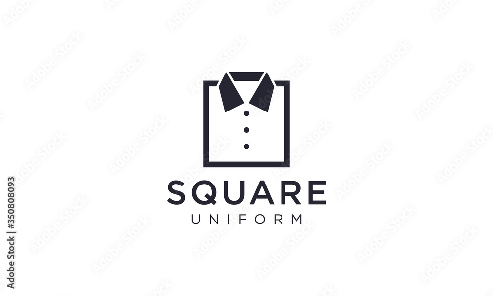 Square uniform for business logo design vector editable