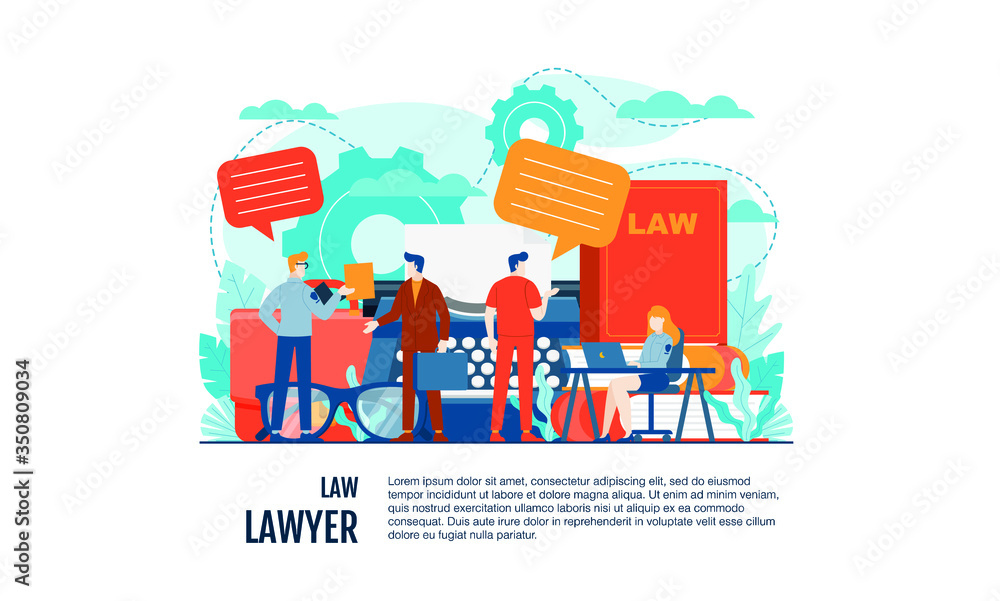 law and justice study and reporting news vector illustration concept template background can be use for presentation web banner UI UX landing page law and justice study and reporting news vector illustration concept template background can be use for presentation web banner UI UX landing page