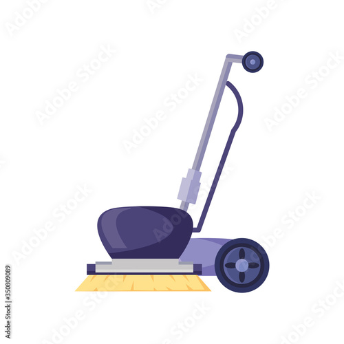 industrial floor cleaner on white background