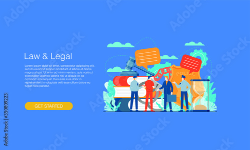 law and legal suspect and his lawyer illustration concept template background can be use for presentation web banner UI UX landing page