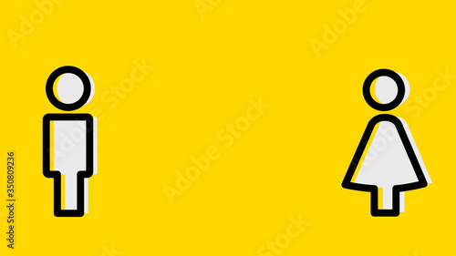man and woman icon, pictogram, 男女関係、男女格差、性別、男女のピクトグラム、アイコン、背景イメージ