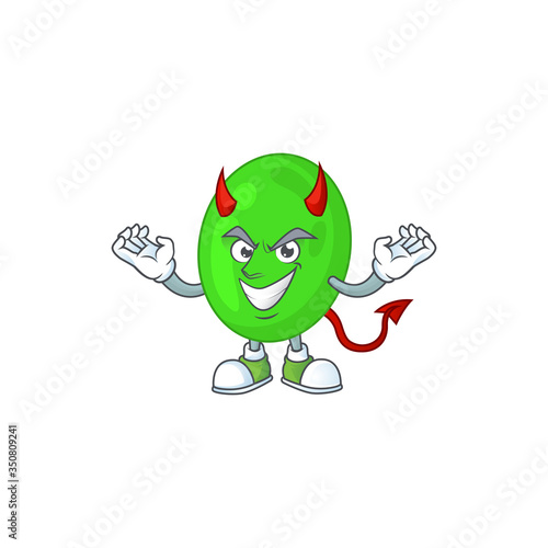 A cartoon image of cocci as a devil character