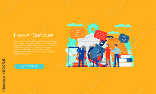 lawyer service trial vector illustration concept template background can be use for presentation web banner UI UX landing page