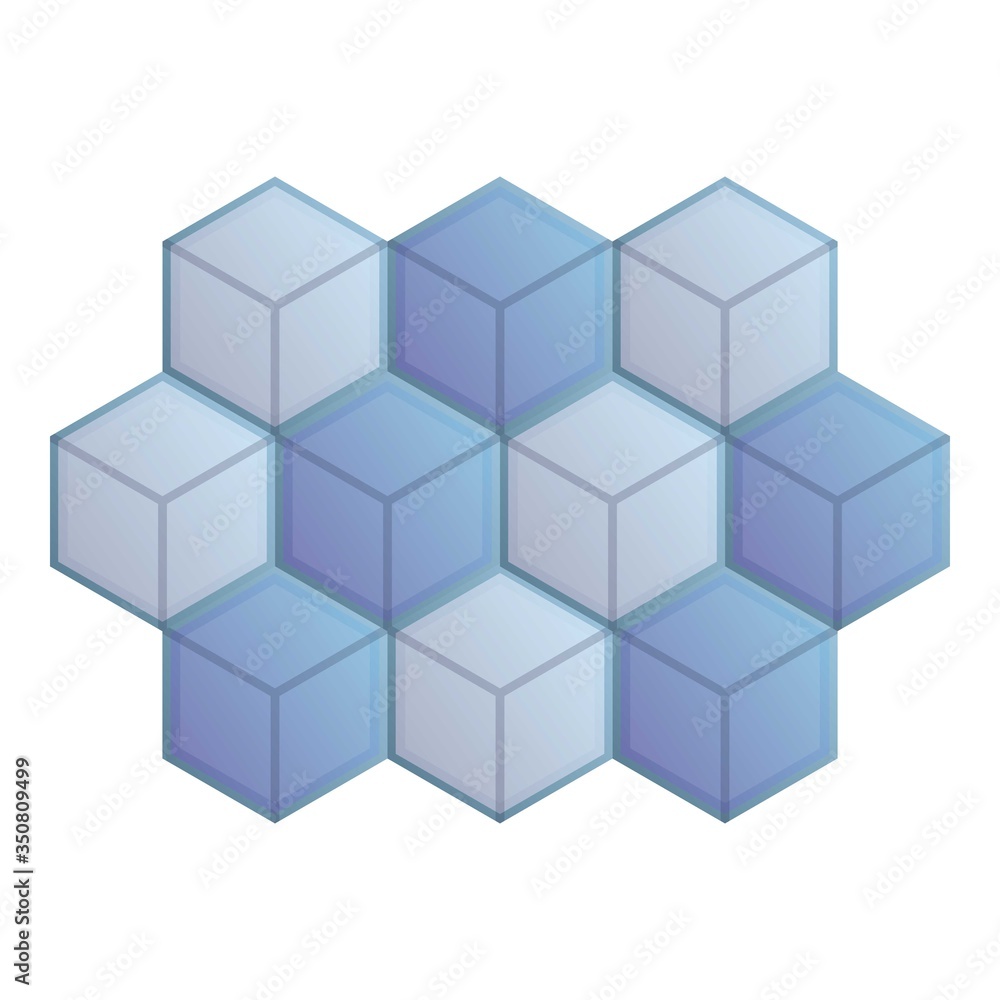 Mosaic cube paving icon. Cartoon of mosaic cube paving vector icon for web design isolated on white background Mosaic cube paving icon. Cartoon of mosaic cube paving vector icon for web design isolated on white background