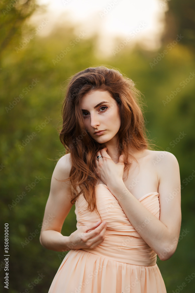 Fine Art Portrait of a beautiful bride in a summer garden Fine Art Portrait of a beautiful bride in a summer garden