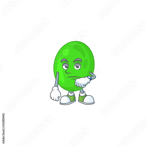 Cocci showing waiting gesture cartoon design concept