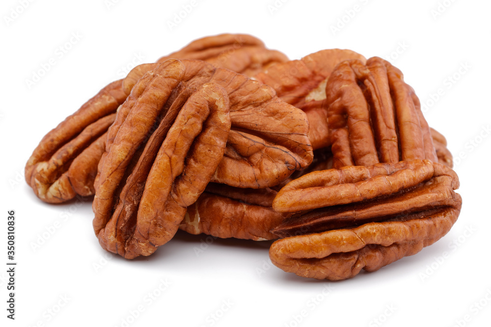 Pecan nut isolated on white Pecan nut isolated on white