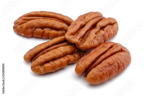 Pecan nut isolated on white