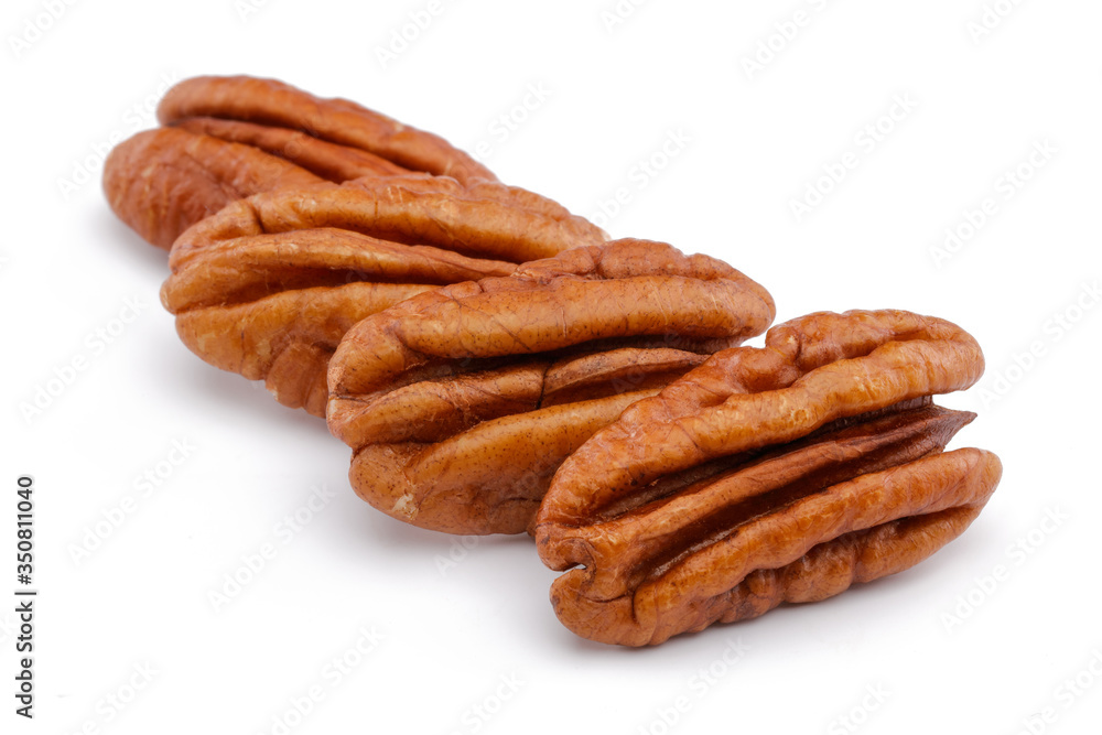 Pecan nut isolated on white Pecan nut isolated on white