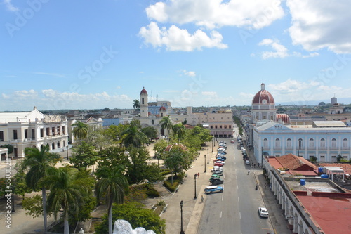 Vászonkép Honeymoon travel to cienfuegos cuba, historical place