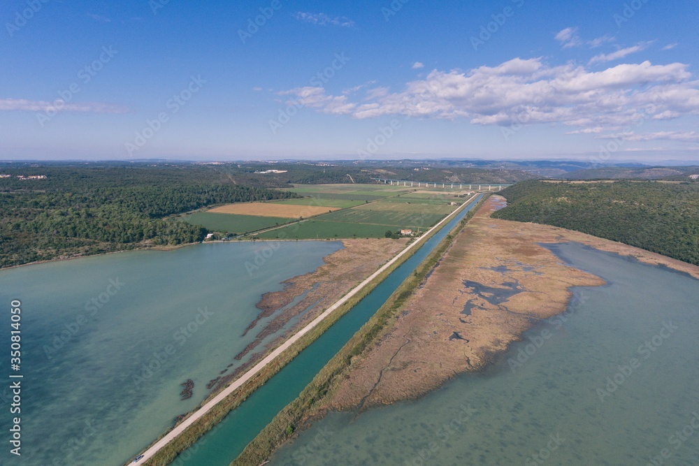 Adriatic sea Mirna river Antenal Tar Croatia Aerial Drone Photo
