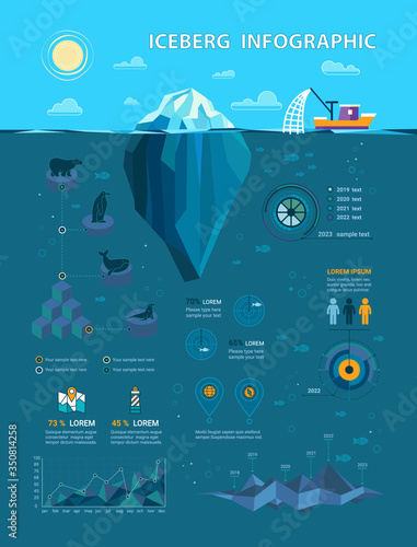Vector iceberg infographic