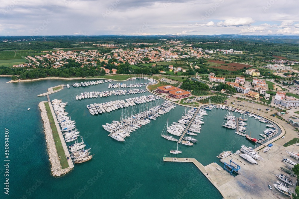 Yachts in Novigrad marina in Croatia