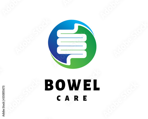 Circle bowel care negative space logo design inspiration