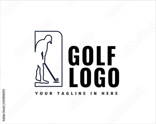 Line Art Golf logo design inspiration