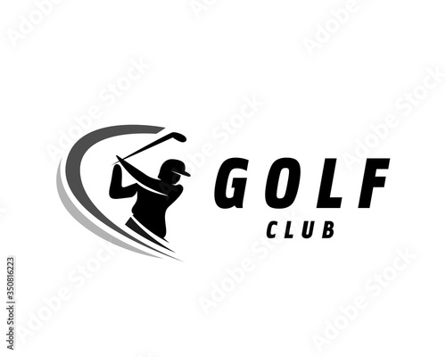 G initial Golf swing art logo design inspiration